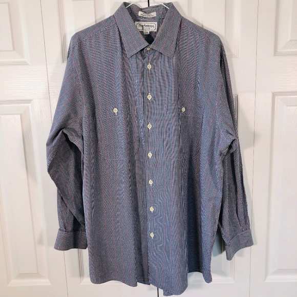 Burberry Other - VTG Burberry Blue Multicolor Check Shirt 17 34